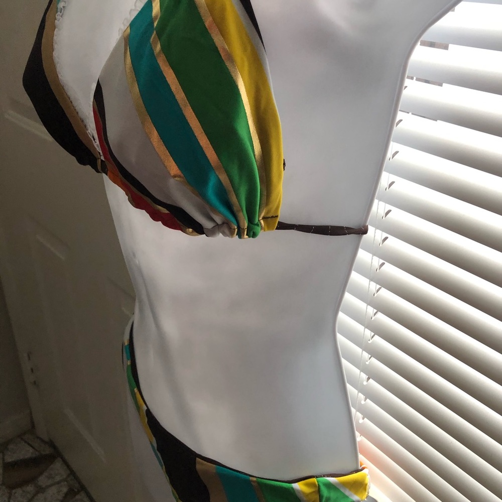Striped Multicolor Bikini Set - Picture 2 of 16